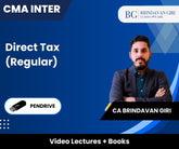 CMA Inter Direct Tax (Regular) Video Lectures by CA Brindavan Giri (Pendrive)